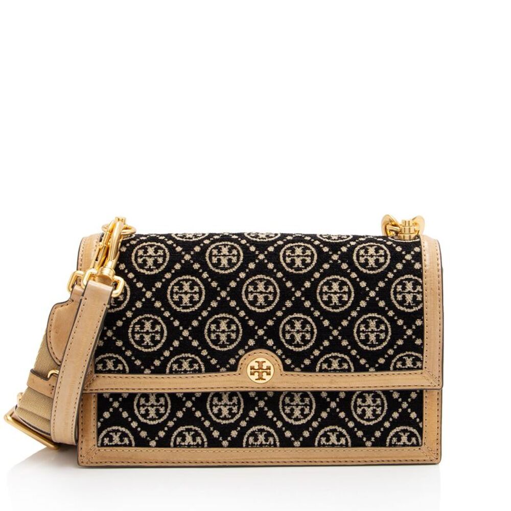 Tory Burch Black and Tan Crossbody Bag